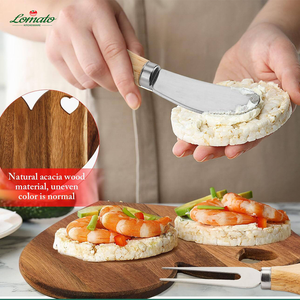 Harga pabrik populer Set papan keju berbentuk hati akasia Mini dengan pisau untuk pesta pernikahan Hari Valentine Natal - Product Image 4