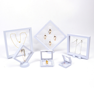 Boîte de rangement transparente en film PE pour bijoux, cadre d'affichage 3D flottant coloré, étui anti-poussière pour pièces de monnaie, organisateur de bagues et boucles d'oreilles - Product Image 2