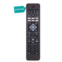 Control remoto universal de control simple compatible con Philip Android 4K Ultra HD LED Smart LED TV Control remoto negro