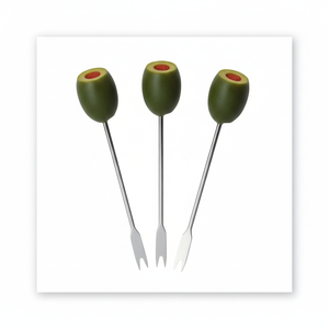 Pics d'olive en métal écologiques brochettes réutilisables en acier inoxydable outils de fête multifonctionnels pour bar à la maison - Product Image 1