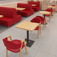 2025 Offre Spéciale Rouge Festive Restaurant Hôtel Commercial Café Table et chaises en bois