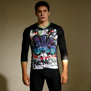 Maillot de Ciclismo MTB Unisex Personalizable con Estampado Graffiti, Ropa Deportiva para Ciclismo, Aventuras Todoterreno y Paseos de Ocio - Product Image 3