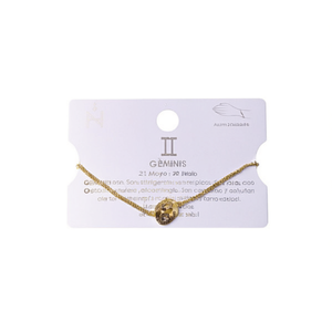 Pulsera de acero inoxidable Gemini en tono dorado, 12 piezas, cadena clásica, regalo de joyería unisex - Product Image 2