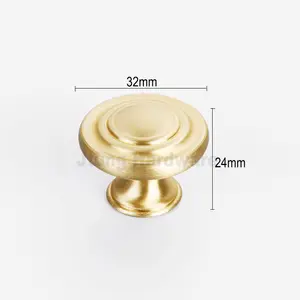 Furniture Hardware Copper Kitchen Cabinet Drawer Brass Pull Handle Knob