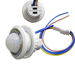 Interrupteur de lumière à détecteur de mouvement 220V 110V Capteur de présence <span class=keywords><strong>PIR</strong></span> pour l'éclairage Réglage du délai de temporisation Détecteur de mouvement Lampe Interrupteur automatique - Product Image 1