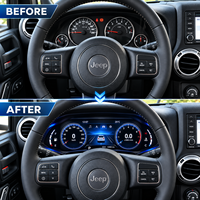 Pour Jeep Wrangler JK 2011-2017, tableau de bord numérique 12,3 pouces, écran LCD, compteur de vitesse, installation plug and play, mise à niveau