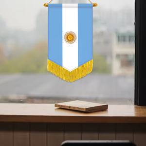 Bandera <span class=keywords><strong>Argentina</strong></span> 20*30cm Banner con colores vibrantes y borlas inferiores adornadas con eventos deportivos Passion Props Flag - Product Image 1