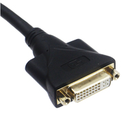 Personalizado de alta calidad negro 0,4 M Nylon trenzado DP 20P macho a DVI 24 + 5P hembra Cables de audio con alta velocidad de transferencia