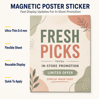 Affiche magnétique POP facilement modifiable pour la promotion en magasin, la publicité, la vitrine, la campagne de marque, nouvelle panneau d'affichage