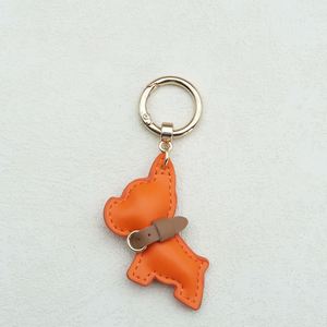 Custom Pet French Bulldog PU Leather <b>Keychain</b> Luxury Car <b>Keychain</b> with Bag Charm Pendant Key Chains - Product Image 2