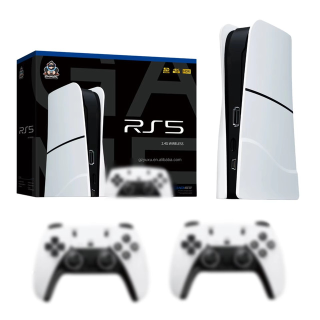 YUXU RS5 4K HD Retro Game Console with Wireless Controllers US/EU Plug 20000+ Games 64GB Memory