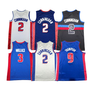 Nuevas Camisetas <span class=keywords><strong>de</strong></span> Baloncesto Cosidas Baratas 2026, 2 Cade Cunningham, 33 Grant Hill, 30 <span class=keywords><strong>Ben</strong></span> Wallace, 9 Ausar Thompson - Product Image 2