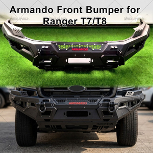 Nuevo Parachoques Delantero de Acero <span class=keywords><strong>Armando</strong></span> Personalizable para Ranger T7 T8 con Acabado Negro Mate e Instalación con Pernos - Product Image 2