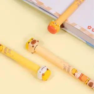 Cute and Funny Neutral Pen Writing Stationery Cartoon Fun Suitable for News Office Hot Sale 36pcs/box Black Plastic Gel Pen Kk