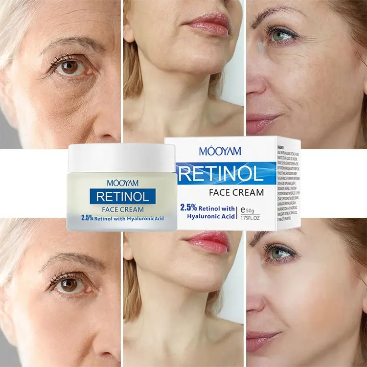 Retinol Cream Anti Aging Remove Wrinkles Facial Cream Hyaluronic Acid Tightening Lifting Neck Night Day Firming Face Cream