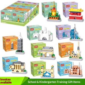 Mini Caja de Bloques de Construcción de Plástico de 40 Piezas, Juguete Educativo, Regalo, Diseño de Restaurante de Comida Rápida con Hamburguesas y Frutas - Product Image 2
