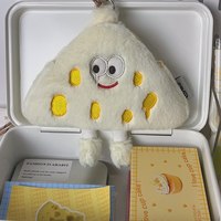 Gantungan Kunci Dompet Boneka Sandwich Kartun, Boneka Plush Custom, Liontin Kartun Lucu, Tas Ransel, Tas Selempang, Kalung Boneka Plush
