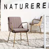 Nordischer Stil Eisen-Esszimmerstuhl Amerikanischer Landhausstil Café-Bar-Hotel-Stuhl Moderner Restaurant-Studien-Sofa-Stuhl