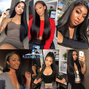 วิกผมตรง<span class=keywords><strong>ยาว</strong></span>ปานกลางแบบฟรีสไตล์,วิกผมจริงแบบมีลูกไม้4*4แต่งด้านหน้าพร้อมเส้นผมและบาง - Product Image 3