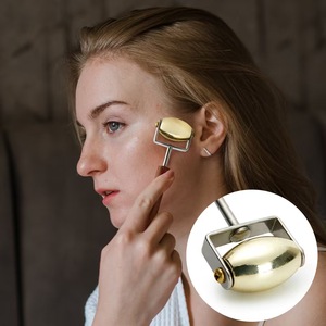Brass <span class=keywords><strong>micro</strong></span> kim lăn mặt Kem nâng làm mát kim loại mặt massager Stick ngọc Lăn Massage công cụ - Product Image 2