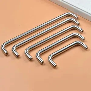 Poignées de porte en acier inoxydable Type U boutons de commode boutons et poignées d'armoires de cuisine pour matériel de meubles diamètre 8mm <span class=keywords><strong>HomeDeco</strong></span> - Product Image 3