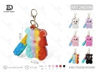 Porte-monnaie anti-stress Ours, mini, motif dessin animé, fermeture à fermoir, unisexe, avec chaîne, en tissu non tissé, doublure polyester - Product Image 1