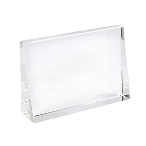 Trofeo in Vetro Trasparente 150X30X100 con Stampa UV per Premi, Fiere e Cerimonie di Benvenuto, Composto da Metallo Ottone Ferro Rame - Product Image 1