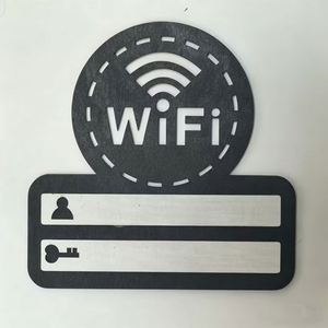 Factory Handwritten Reusable Wooden WiFi Password Sign Vintage Style Erasable WiFi Information Board for Cafe, Hotel&Restaurant - Product Image 3