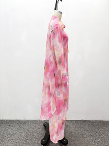 <span class=keywords><strong>Ensemble</strong></span> deux pièces de luxe léger de style africain pour femmes, comprenant un cardigan long imprimé <span class=keywords><strong>ample</strong></span> et un pantalon décontracté à jambes larges - Product Image 5