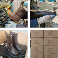 Sepatu Keselamatan Kerja Pabrik Fungsional dengan Pelindung Baja di Ujung & Sol Tengah, Anti-selip, Kulit Goodyear Welt, Sepatu Tinggi, Alas Kaki Kerja untuk Pertambangan dan Perminyakanan