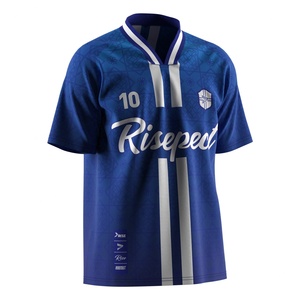 Camiseta de Fútbol Bordada con Cuello Polo en V y Tela de Secado Rápido, Ideal para Apoyo en el Campo y Eventos del Club - Product Image 5