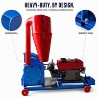 Broyeur à marteaux électrique avancé en acier inoxydable 420-28, capacité 1000 kg/h, pour céréales, maïs, paille, aliments pour animaux de ferme