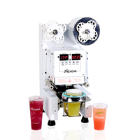 Machine à sceller les gobelets en papier et en plastique pour boissons commerciales 90/95/98 mm, machine à sceller automatique électrique pour jus, thé à bulles