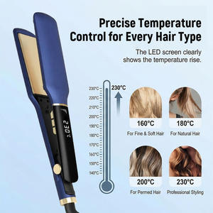 Lisseur électrique à ions négatifs avec logo personnalisé, sèche-cheveux, appareils de soin et de coiffage des cheveux, lisseur à air pour cheveux - Product Image 3