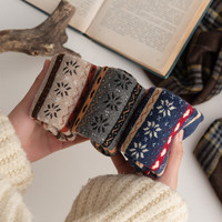 Chaussettes d'automne pour femmes en gros, de haute qualité, confortables, chaudes, thermiques, style nordique rétro, en coton doux, antidérapantes