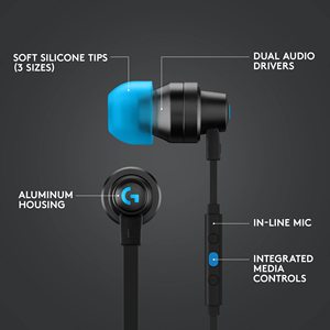 G333 Original 100% <b>Gaming</b> Earphones with Dual Audio Drivers, In-line and Volume <b>Control</b> In-ears Headphone G333 G333 - Product Image 4