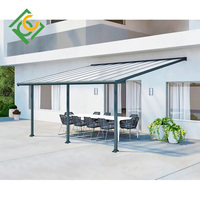 Auvents de soleil solides en polycarbonate d'aluminium imperméable pour jardin, balcon, patio