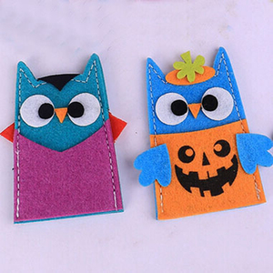 Poupée de doigt en feutre de sorcière hibou Boo pour Halloween, jouets pour enfants, décorations d'Halloween - Product Image 5
