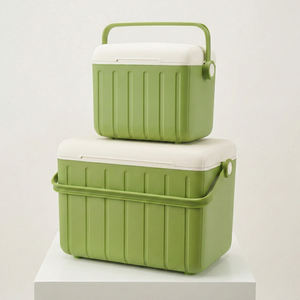 Ensemble <span class=keywords><strong>de</strong></span> glacières 6L et 18L avec logo personnalisé, combo <span class=keywords><strong>de</strong></span> glacières empilables, <span class=keywords><strong>coffre</strong></span> à glace portable en plastique rigide, cadeau promotionnel pour le camping en plein air - Product Image 2