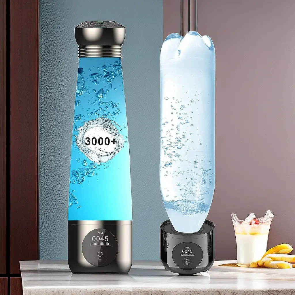 USB Rechargeable Portable Alkaline Hydrogen Water Bottle Ionizer 3000-5000 PPB Hydrogen Alkaline Water Generator