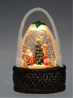 Grande lanterne à eau en plastique festive, lanterne globe de neige avec scène hivernale et LED, décoration de Noël pour la maison, vente en gros d'usine