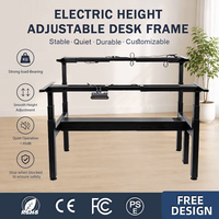 Bureau de travail électrique certifié TUV de haute qualité avec design antidérapant pour les pieds, capacité de charge de 100 kg, bureau de travail relevable