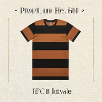 T-shirt en coton surdimensionné pour homme, col rond, manches courtes, rayé, décontracté, à porter au quotidien