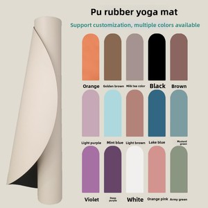 Tapetes de <span class=keywords><strong>Yoga</strong></span> de PU con Logotipo Personalizado, <span class=keywords><strong>Antideslizantes</strong></span>, de Alta Densidad, <span class=keywords><strong>para</strong></span> Gimnasio, Estudio de Fitness y Entrenamientos en Casa - Product Image 1