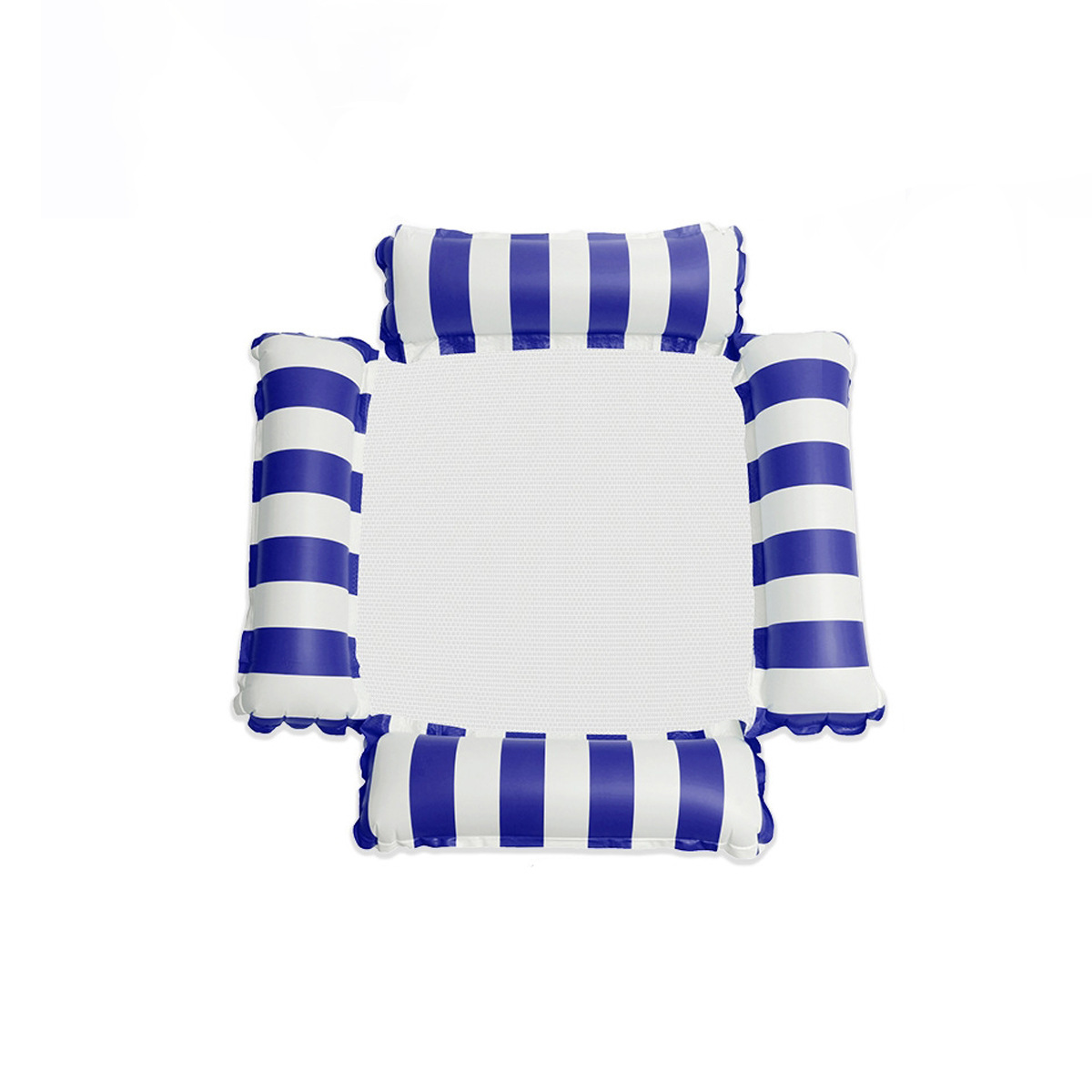 Four-tube striped floating raft-dark blue