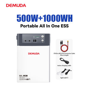 DEMUDA 500W 1000WH Station d'alimentation portable d'extérieur Station d'énergie solaire Charge rapide Générateur solaire pour le camping - Product Image 1