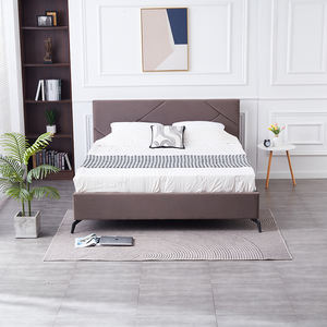 <span class=keywords><strong>Lit</strong></span> plateforme moderne rembourré marron, gris, rose, beige, taille Queen, avec rangement à vérin à gaz, vente en gros simple - Product Image 4