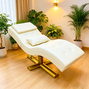 เตียงต่อขนตา Unirelax รุ่นขายดี พับได้ ปรับเอนนอนได้ สีขาว หรูหรา พร้อมชุดเก้าอี้ทำผม - Product Image 6