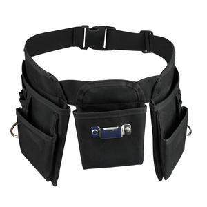 Portable Electrician Waist Bag <b>Small</b> Multi-Functional Canvas Pocket Belt Zipper Closure Durable Repair Storage Bag - Product Image 3