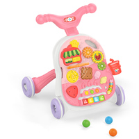 2 en 1 jouet de marche pour enfants, marcheurs musicaux pour tout-petits, poussoirs à main, jouets de Table d'apprentissage multifonctionnels, marchette pour bébé